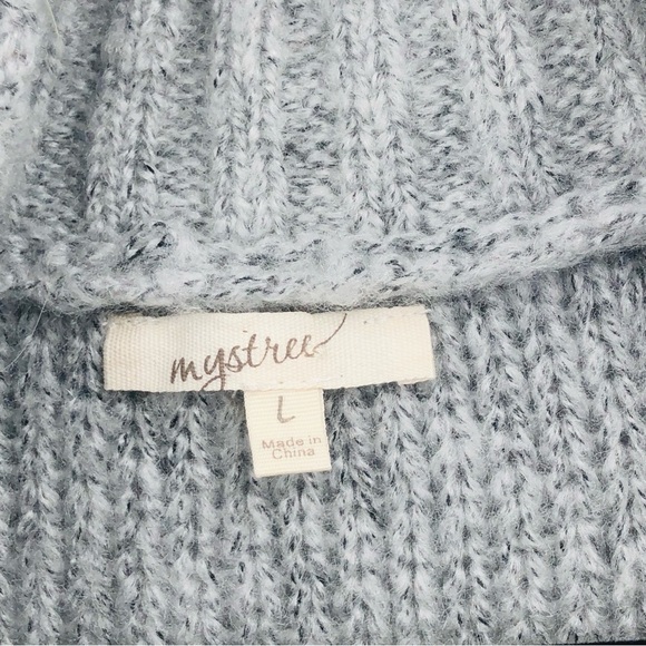 Mystree Women’s gray. duster sweater, calf length grey Size‎ large - Picture 2 of 14